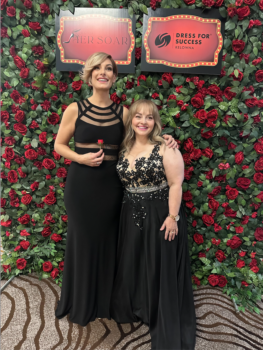 Nicole with fellow attendee at Watch Her Soar Gala